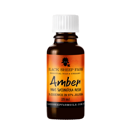 Amber essential oil 3% (Pinus succinisra resin) in 97% Jojoba oil 25ml - Black Sheep Farm