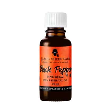 100% Pure Black Pepper Essential Oil, Piper Nigrum Fruit Oil 25ml - Black Sheep Farm