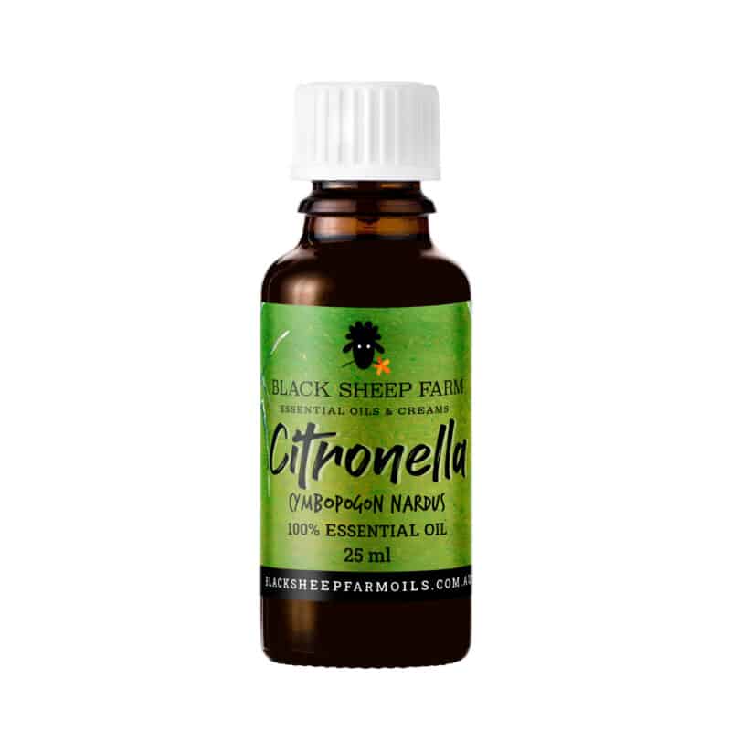 100% Pure Citronella Essential Oil, Cymbopogon Nardus 25ml - Black Sheep Farm