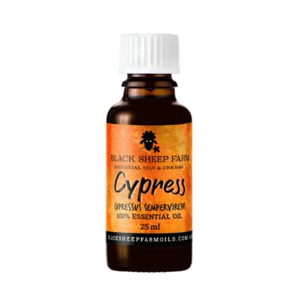 100% Pure Cypress Essential Oil, Cupressus Sempervirens 25ml - Black Sheep Farm