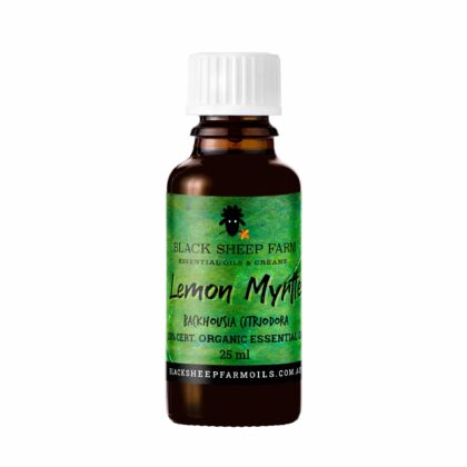 100% Pure Lemon Myrtle Essential Oil, Backhousia Citriodora, cert. organic 25ml - Black Sheep Farm