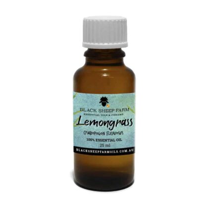 Lemongrass Essential Oil, Cymbopogan Flexuosus 25ml - Black Sheep Farm