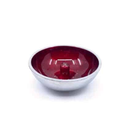 Aluminium Incense Dish RED with Glitter