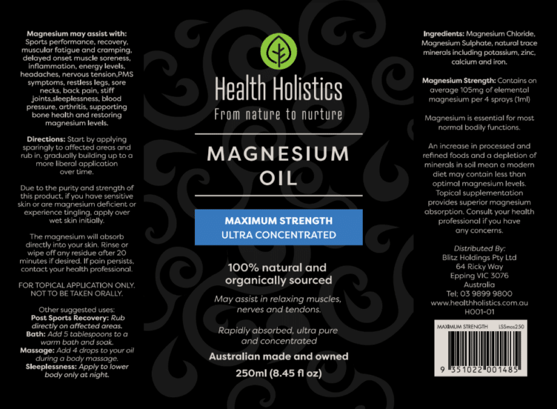 Magnesium Oil Spray ULTRA CONCENTRATED 250ml