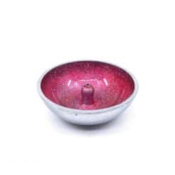 Aluminium Incense Dish PINK with Glitter