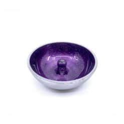 Aluminium Incense Dish PURPLE with Glitter
