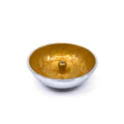 Aluminium Incense Dish YELLOW Plain
