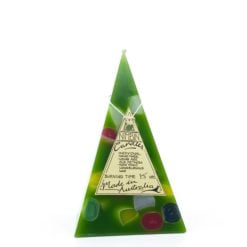 15hr Funky Pyramid Candle Green - Nimbin Candles