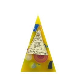 15hr Funky Pyramid Candle Yellow - Nimbin Candles