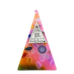 35hr Funky Pyramid Candle Hot Pink - Nimbin Candles