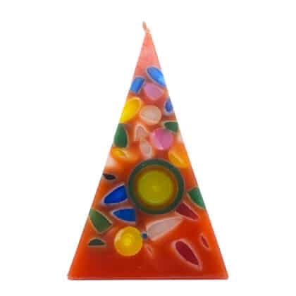 35hr Funky Pyramid Candle Orange - Nimbin Candles