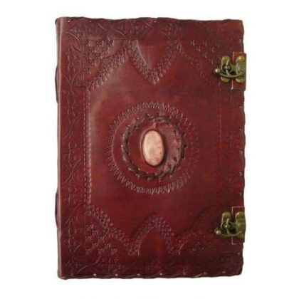 Large Leather Journal – 1 Stone with Clasp