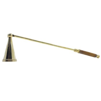 Brass Candle Snuffer with Wooden Handle