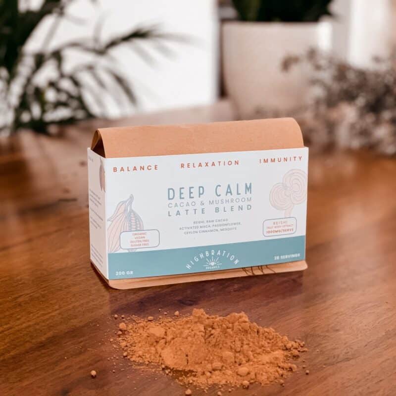 Deep Calm Cacao & Mushroom Latte Blend 200g - Highbration Organics