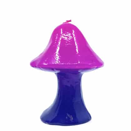 Large Mushroom Candle Hot Pink Blue - Nimbin Candles