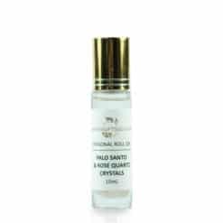 Palo Santo Personal Roll On with Rose Quartz Crystals 10ml