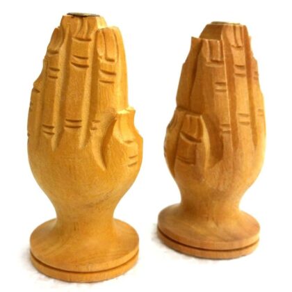INCENSE HOLDER Wooden PRAYING HANDS Tibetan