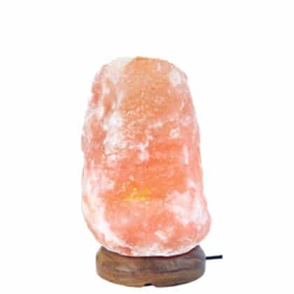 Himalayan Salt Lamp 3-4KG NATURAL Wooden Base 24V