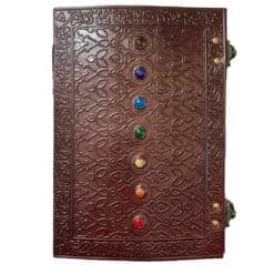 Large Leather Journal - 7 Chakra Stones