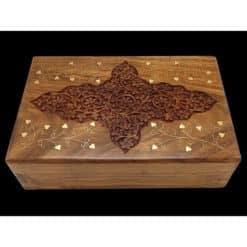 Sheesham Wood Box 12"x8" Cross