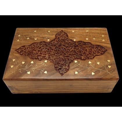 Sheesham Wood Box 12"x8" Cross