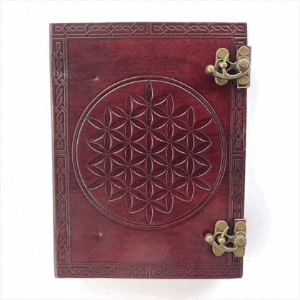 Medium Leather Journal Flower of Life