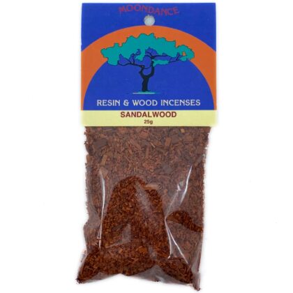 Resins RED Sandalwood Chips 25g - Moondance Incense