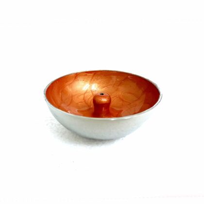 Aluminium Incense Dish ORANGE Plain