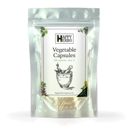 Vegetable Capsules size "0" 200x - Happy Herb Co