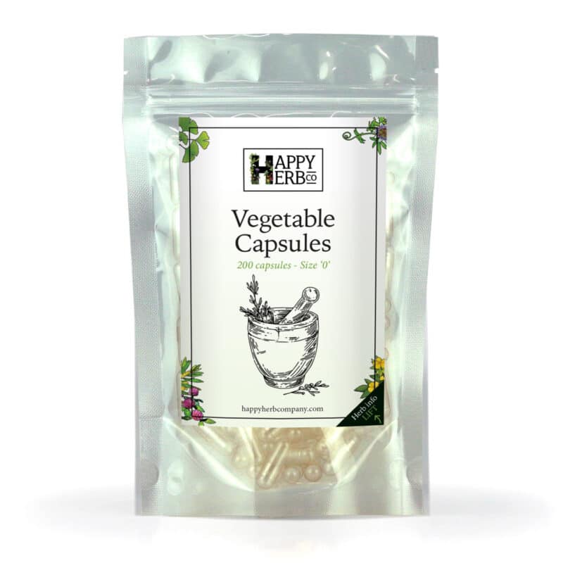 Vegetable Capsules size "0" 200x - Happy Herb Co