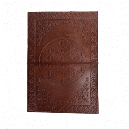 Large Leather Journal - Flower of Life