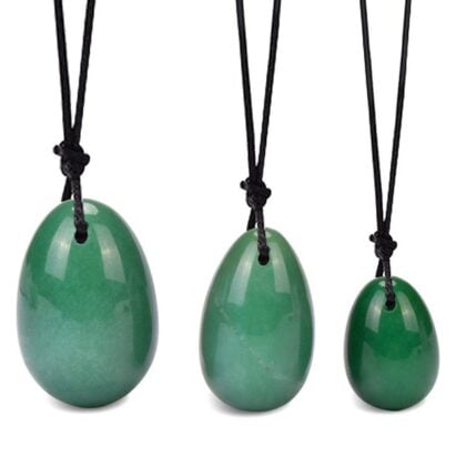 Natural Aventurine Yoni Eggs Set of 3