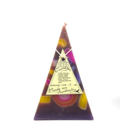15hr Funky Mini Pyramid Brown - Nimbin Candles
