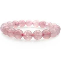 Crystal Bead Bracelet ROSE QUARTZ 10mm
