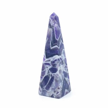 Chevron Amethyst Obelisk 120mm