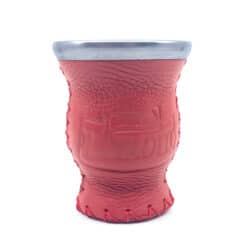 Playadito Gourd Glass And Leather Red