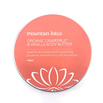 Organic Grapefruit & Vanilla Body Butter 100ml - Mountain Lotus