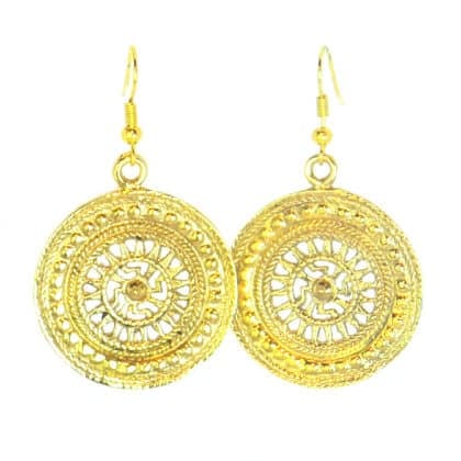 Georgian Earrings Medium Solar Disc