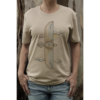 Eagle Glide - Izwoz Organic Cotton Unisex T'Shirt Desert Dust