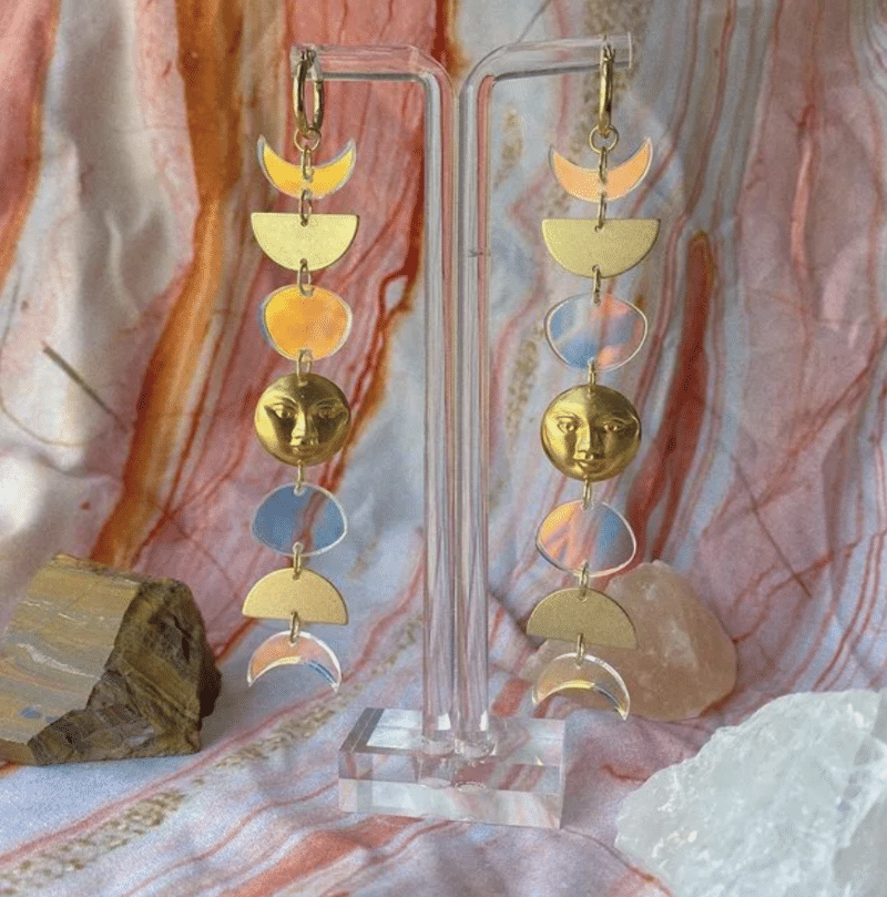 Phases of the Moon Boho Earring