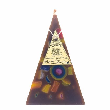35hr Funky Candle Brown - Nimbin Candles