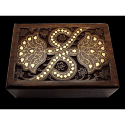 Sheesham Wood Box Lotus 7"x5"