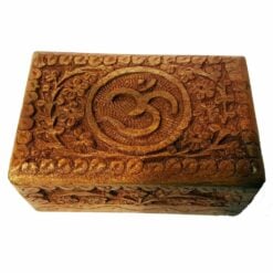 Jewellery Box - Wooden Carved Om