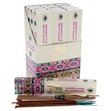 Native Soul - WHITE SAGE and LAVENDER Incense Smudge Sticks 15g