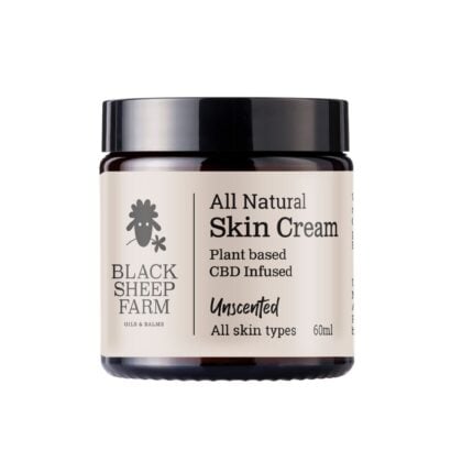 All Natural Skin Cream | Hemp-infused Moisturiser Unscented 60ml - Black Sheep Farm