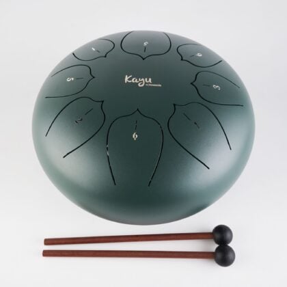 Kayu Lotus Steel Tongue Drum 8 Note Green Forest