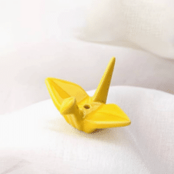 Handmade Paper Crane Incense Stick Holder Yellow