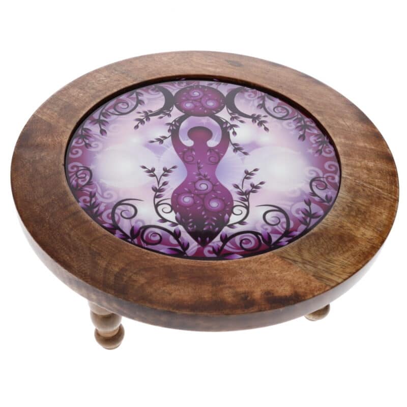 Altar Table - Round Moon Goddess Printed