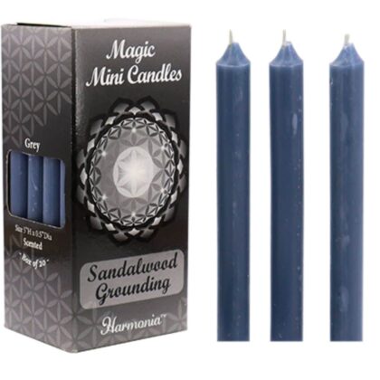 Magic Mini Candles - Grounding Grey Sandalwood Scented 20pk