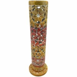 Soapstone - Floral Incense Tower